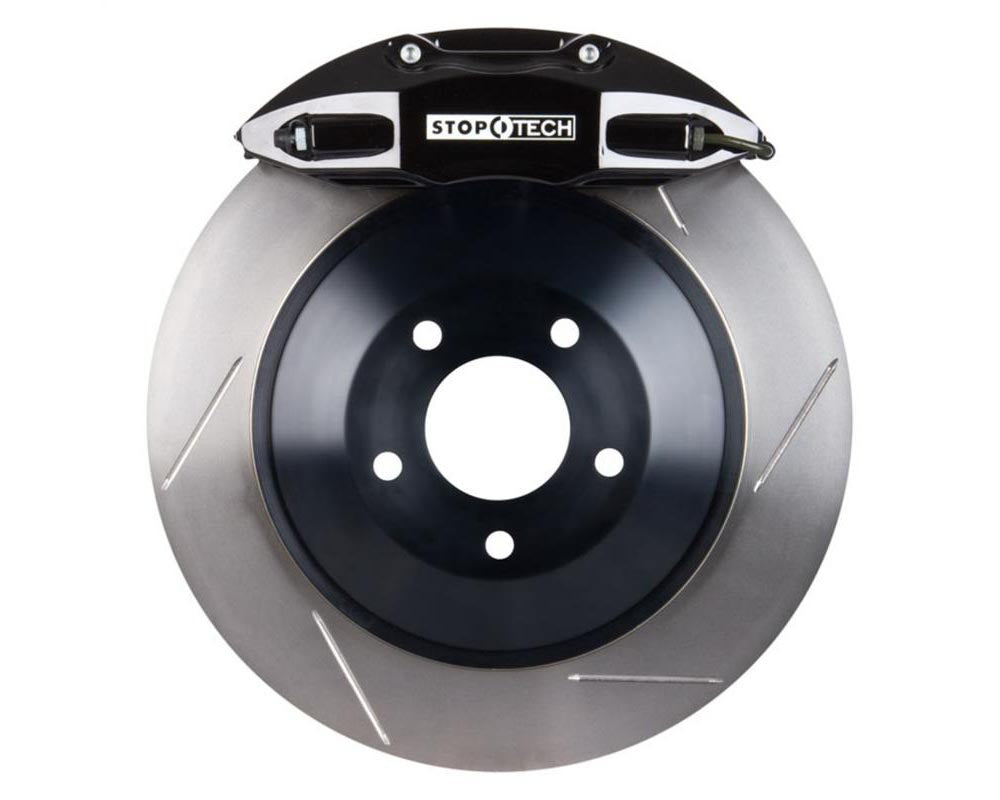 StopTech Big Brake Kit; Black Caliper; Slotted One-Piece Rotor; Front Front