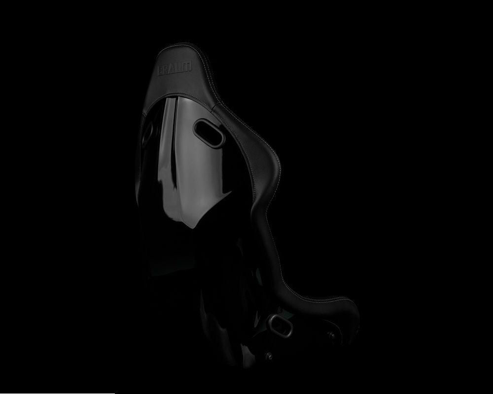 Braum Racing Falcon S Series Fixed Back Racing Seat - (Black Alcantara | White Stitching)