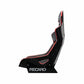Recaro Carbon Fiber Dynamic Podium Seat Alcantara Black | Leather Red Left Hand Large